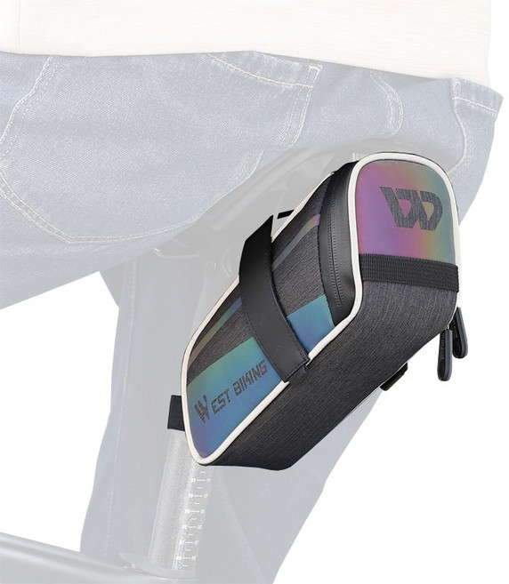 시그니처베이지 자전거 새들백 반사 안장 가방 YPZ358, 라지, 1개