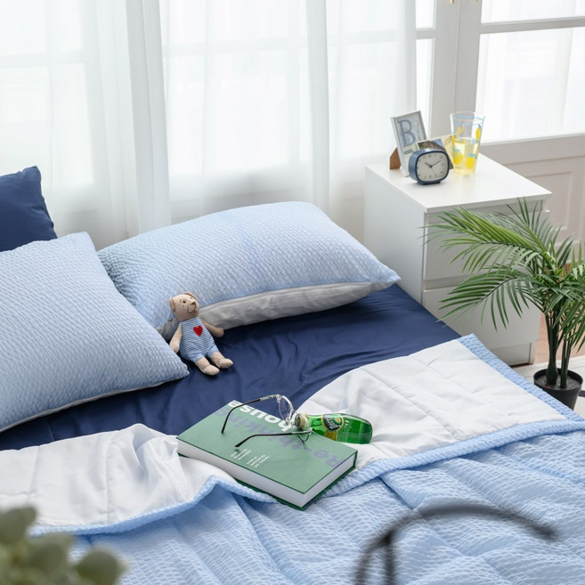 슬리안 국산 듀라론 시어서커 냉감 여름이불 세트