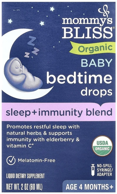 Mommy's Bliss 유기농 아기용 Bedtime Drops 4개월 이상 60ml(2fl oz), Mommy's Bliss 유기농 아기용..., 1개, 60ml - 쿠팡