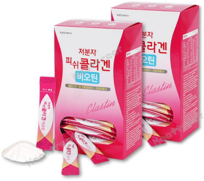 저분자 피쉬 콜라겐 스틱 녹십초 대용량 90포 x 2박스, 2개