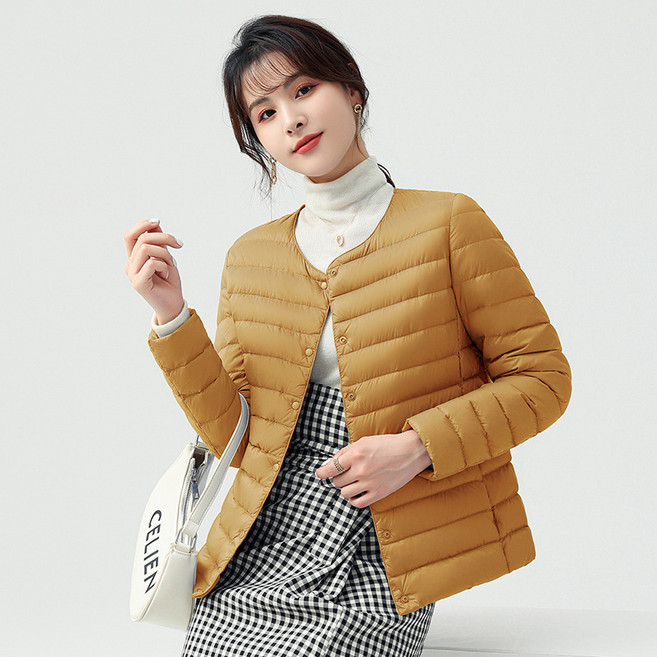 여성용 경량 덕다운 오리털 빅사이즈 패딩 자켓