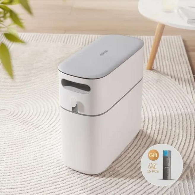 공드럼통 가정용 변기 주방 균열 대형 자동 포장 섬유 드럼 뚜껑이 쓰레기통, [01] 공드럼통 Gray, 1개