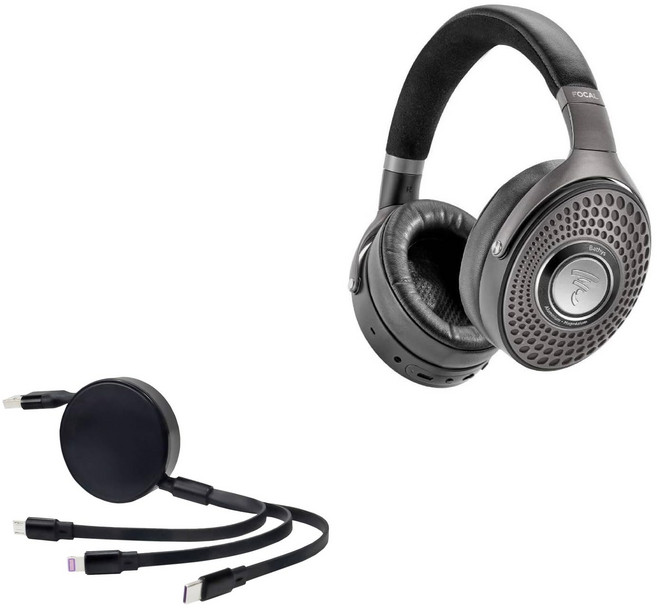 Focal Bathys Hi-Fi 블루투스 액티브 노이즈 캔슬링 헤드폰과 호환되는 BoxWave 케이블 - AllCharge PD miniSync100W 접이식 고속 충전 휴대용
