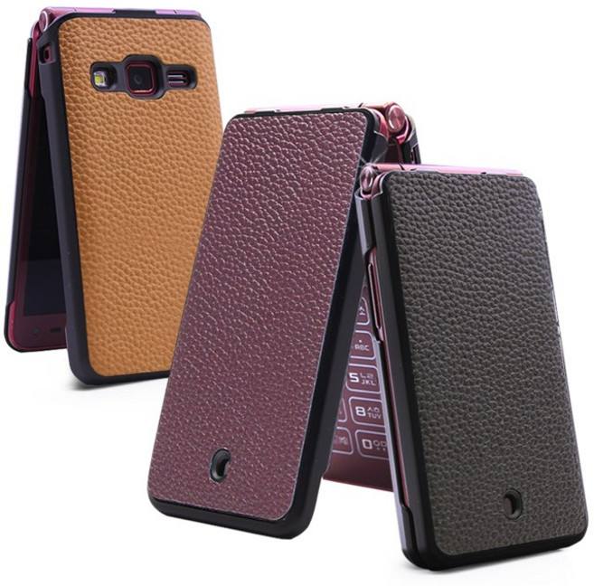 THE LUVN 카투소 가죽 폴더폰케이스 갤럭시폴더2 케이스 G160 G165