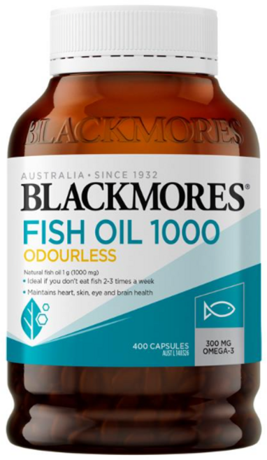 블랙모어스 무취 피쉬오일 오메가3 1000mg 400캡슐, 1개, 400정