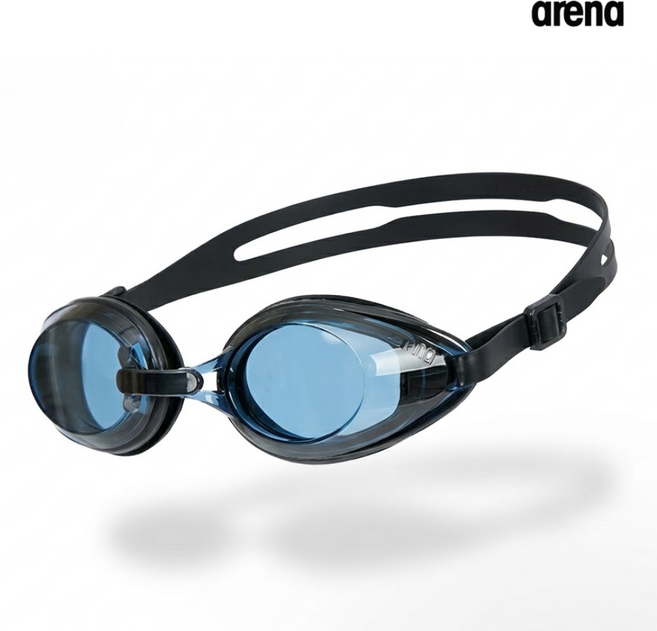 아레나 수경 남자 여성 물안경 와이드 안티포그, 1개, 블랙