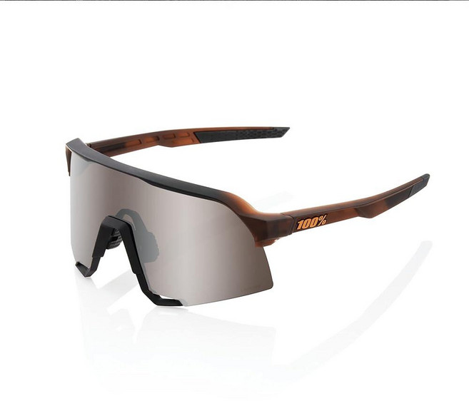 100% Accuri 2 OTG 산악 자전거 및 모토크로스 고글 - 모토크로스 및 비포장 자전거 라이딩용 스포츠 고글 Soft Tact Oxyfire - Hiper 레드 멀티, 실버, 매트 반투명 브라운 페이드 - 히퍼 실버 미러_렌즈