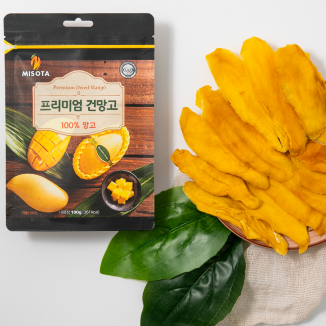 프리미엄 무설탕 무첨가 무이산화황 100% 건망고, 10개, 100g