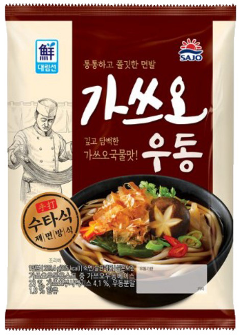 대림선 통통하고 쫄깃한 가쓰오우동, 229.4g, 10개