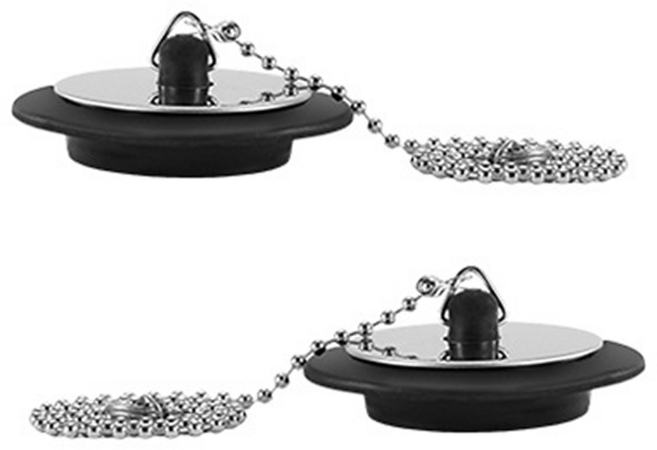잔대리 튼튼한 욕조 배수구 마개 2개, 실버