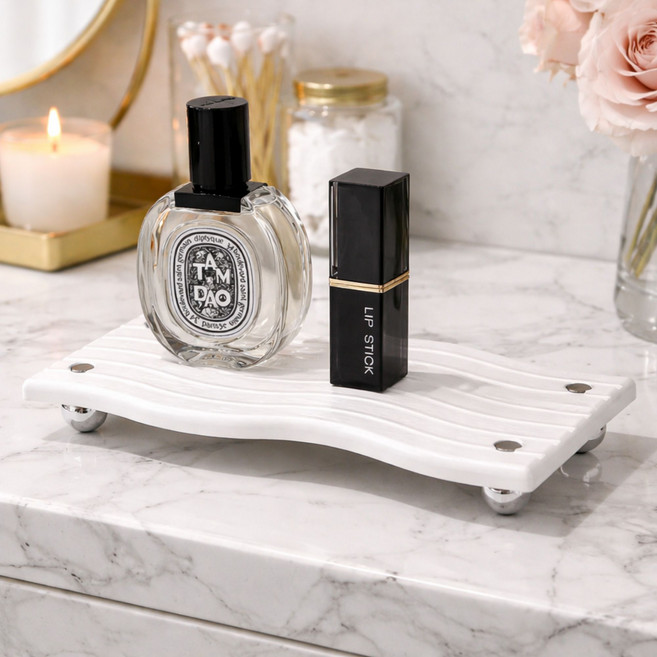 사타 미니 욕실규조토트레이, 화이트, 2개