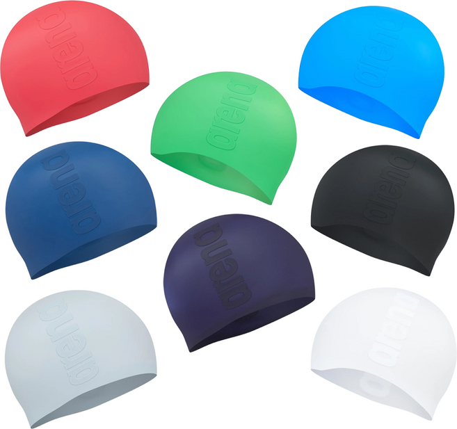 [아레나 공식] A5AC1AC02 팀스 실리콘 수영모 남녀공용 수모 입문 초보 워터파크용, 1개, 레드