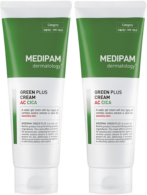 메디팜 그린플러스 에이씨 시카 크림, 220ml, 2개