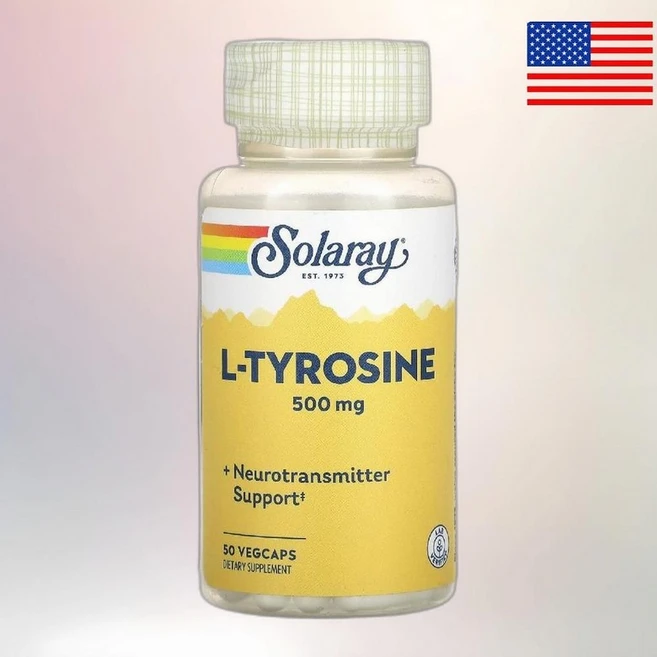 Solaray 솔라레이 l-타이로신 500mg 베지 캡슐 50정 1병, 1개 - 쿠팡