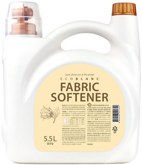 에코블랑 유아 섬유유연제, 5.5L, 1개