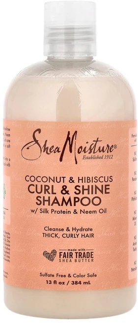 시어모이스쳐 컬 앤 샤인 샴푸 굵고 컬이 있는 모발 코코넛 & 히비스커스 384ml(13fl oz), 1개, 384ml - 쿠팡