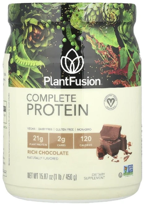 플랜트퓨전 컴플리트 프로틴 단백질 리치초콜릿 Complete Protein 450g, 1개 - 쿠팡