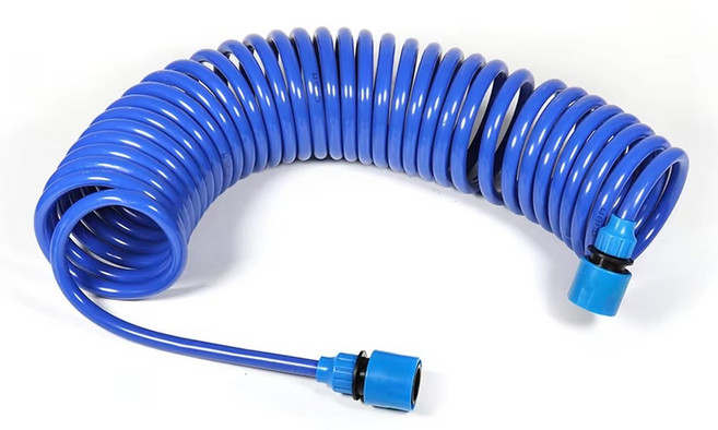 10/15m 휴대용 정원 EVA 개폐식 물 호스 스프링 세차 곱슬 매직 파이프 꽃 잔디 급수를 위해 확장 가능, 5m, 1개