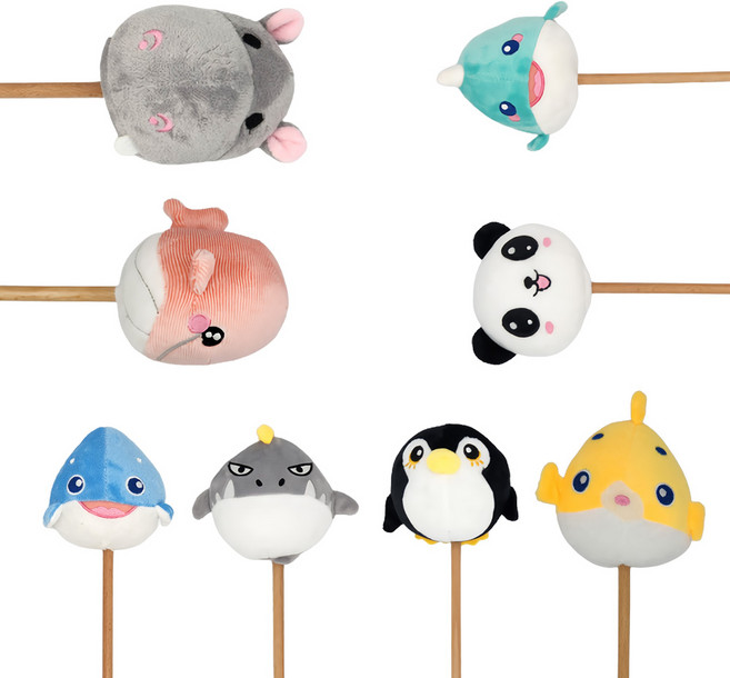 동물친구 인형 안마봉(1개) 공룡 팬더 문어 고래 펭귄, 1개, 랜덤발송