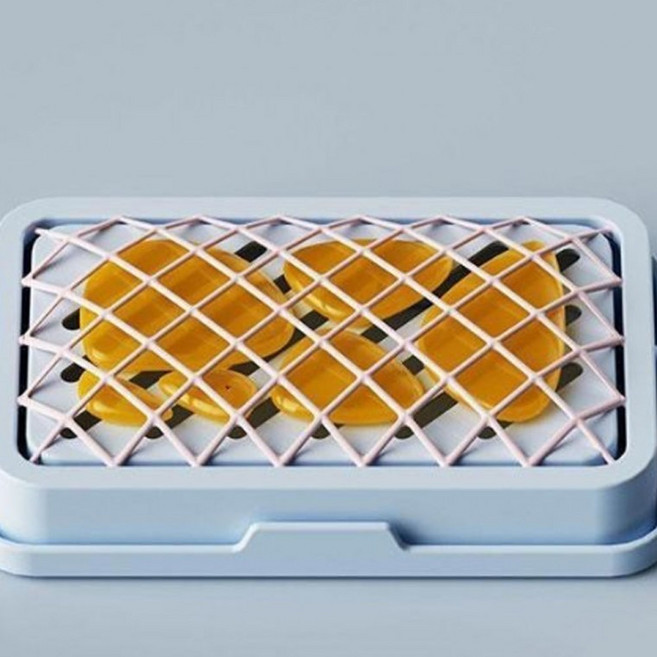 [1+1] 손빨래 조각 세탁 비누 케이스 거품망, 조각비누케이스, 2개