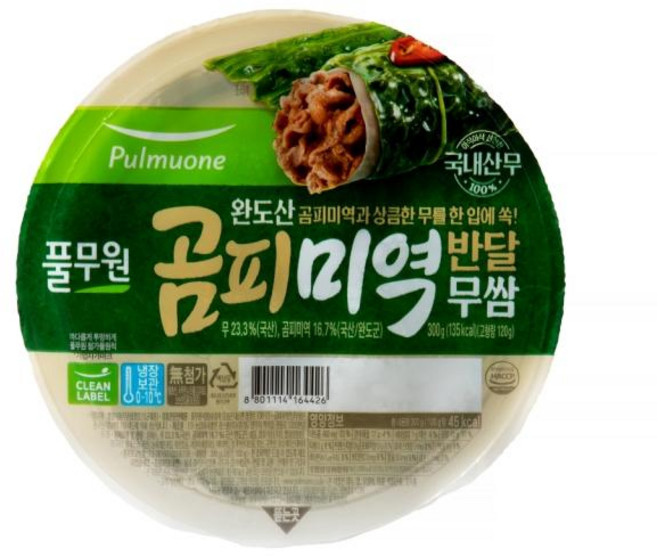 [풀무원] 곰피미역 반달무쌈, 1개, 300g