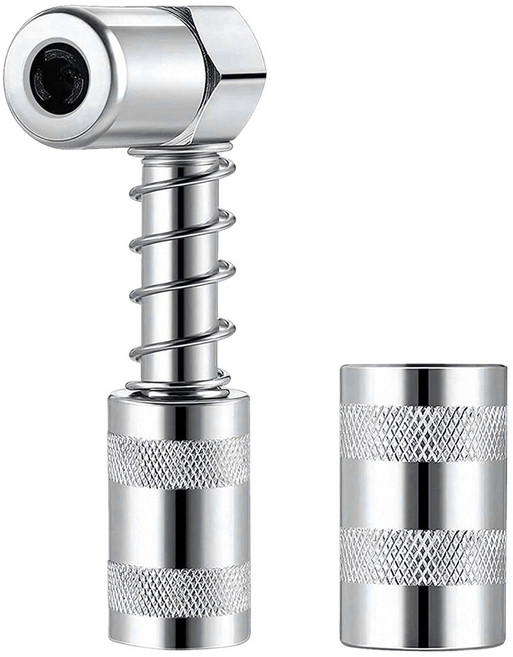 구리스주입기 90 도 그리스 노즐 건 윤활 도구 커플러 어댑터 오일 펌프, 1개