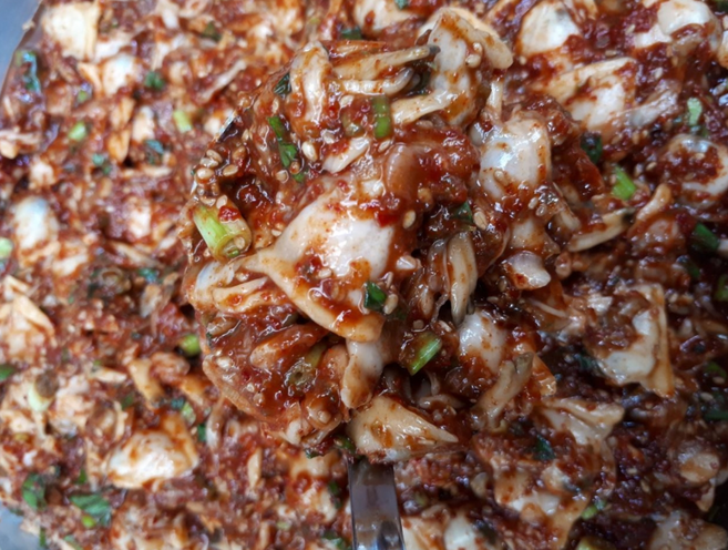 국산 바지락살무침 조개살무침 조개젓 조개살무침 양념젓갈, 1개, 250g