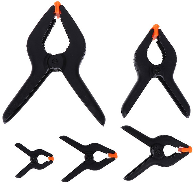 클립 타입 클램프 OUTILLAGE 플라스틱 목공 스프링 목재 인치 나일론 조절 작업 도구용, 1개