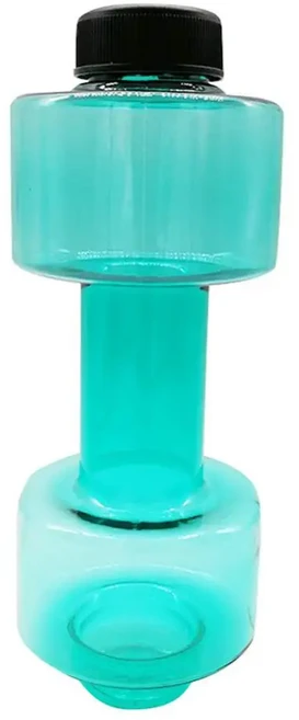 덤벨 모양 피트니스 물컵 밀폐 누출 방지 스포츠 병 주전자 야외 여행 저그 550ml, [03] green, 1) green, 1개