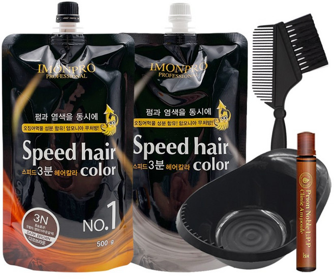 아름다운화장품 아이몬 3분 오징어먹물 새치염색약 사은품증정, 1개, 5N 브라운