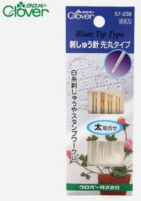 패브릭샵 크로바 입체 자수바늘 둥근타입, 입체 자수바늘 둥근타입(57-238), 1개