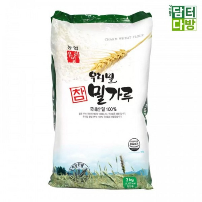 [청년과농부] 농협 우리밀 참 밀가루 3kg, 1개, 1kg