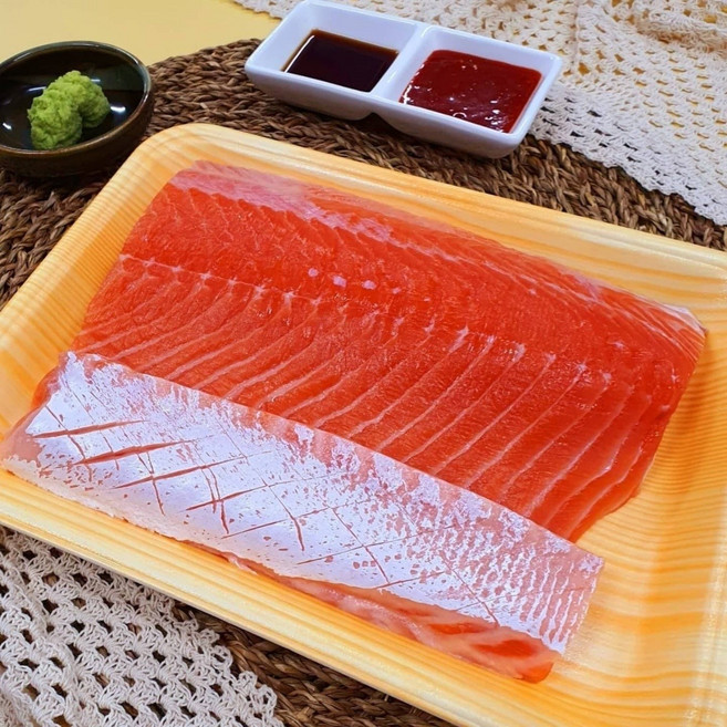길푸드생연어 노르웨이 슈페리어 등급 생연어 몸통 300g, 슬라이스 1kg, 1세트