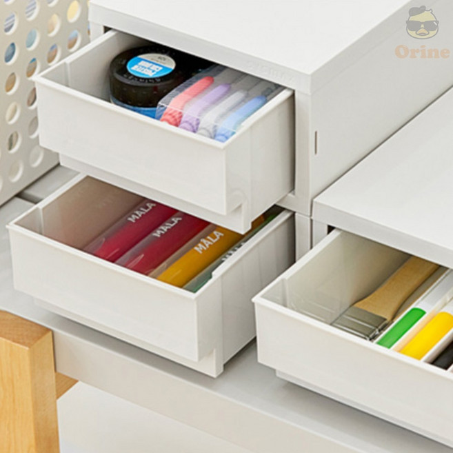 오리네 시스맥스 소품박스 2단 데스크멀티박스, 소형