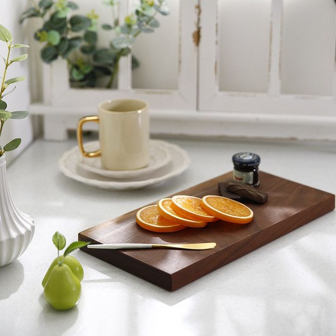 플라라 국내생산 월넛 나무 원목 우드 도마 양면 플레이팅, 1개