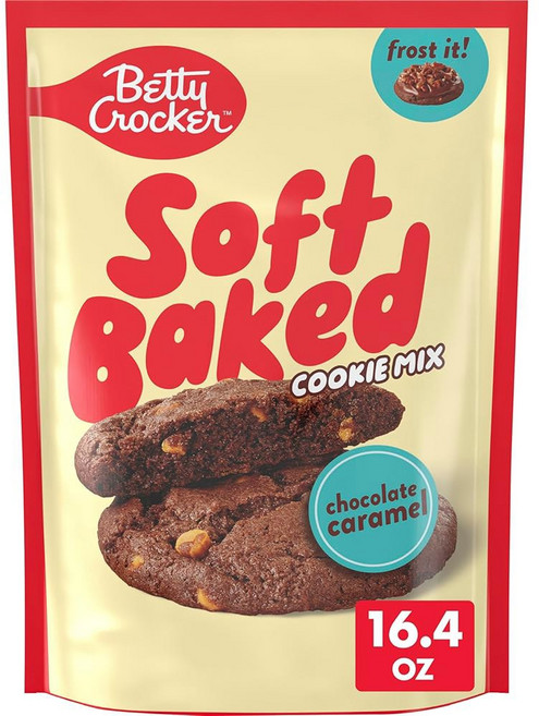 베티 크로커 소프트 베이킹 쿠키 믹스 레드 벨벳 홀리데이 17.1단위온스, Chocolate Caramel