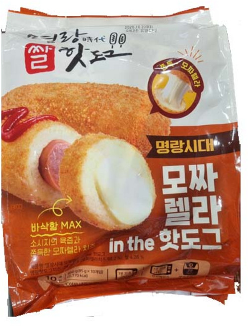 [코스트코] 명랑 모짜렐라 쌀핫도그 10개입 아이스박스포장 /냉동식품, 1개, 850g