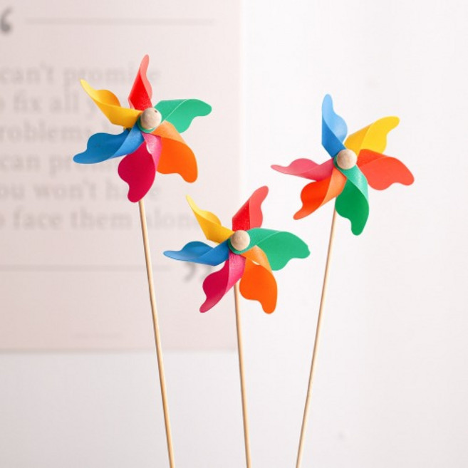 [데코봉봉] 미니 바람개비 1P 유치원 초등학교 행사 벌레퇴치 파티용품 화단 조경용