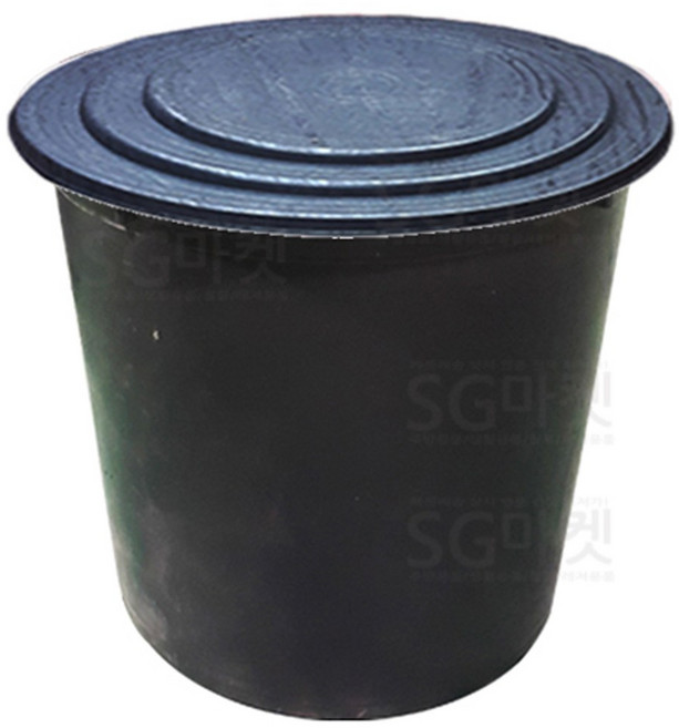 고래통 대형 고무통, 1개, 550L+뚜껑세트