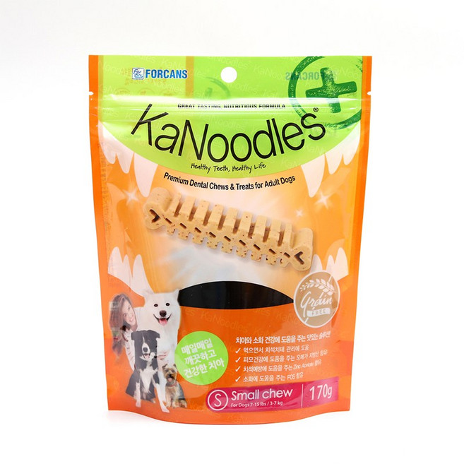 포메 말티즈 훈련간식 포켄스 강아지껌 댕댕이 껌간식, 카누들, 170g, 1개