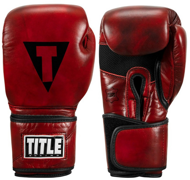 타이틀 블러드 레드 복싱글러브 / 권투 킥복싱 MMA, 벨크로 타입, 1개