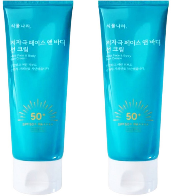 8위 - 식물나라 저자극 산소수페이스앤바디 선크림 SPF50+ PA++++, 2개, 150ml