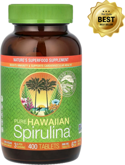 뉴트렉스하와이 퓨어 하와이언 스피루리나 Pure Hawaiian Spirulina 3g 400정, 1개