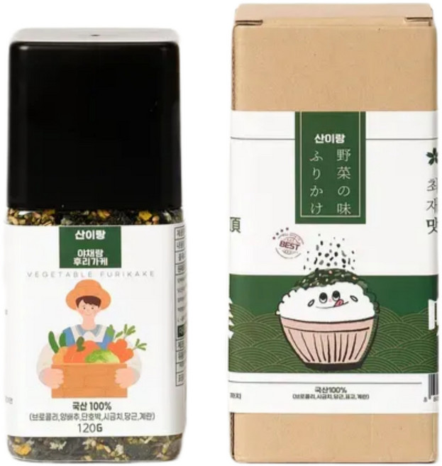 국내산 오차즈케 밥가루 야채랑 후리가케, 1개, 120g