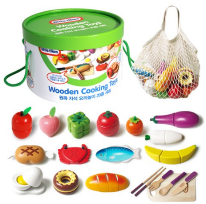 리틀타익스 원목 자석 요리놀이 20종 세트, MIX (혼합), 4세트