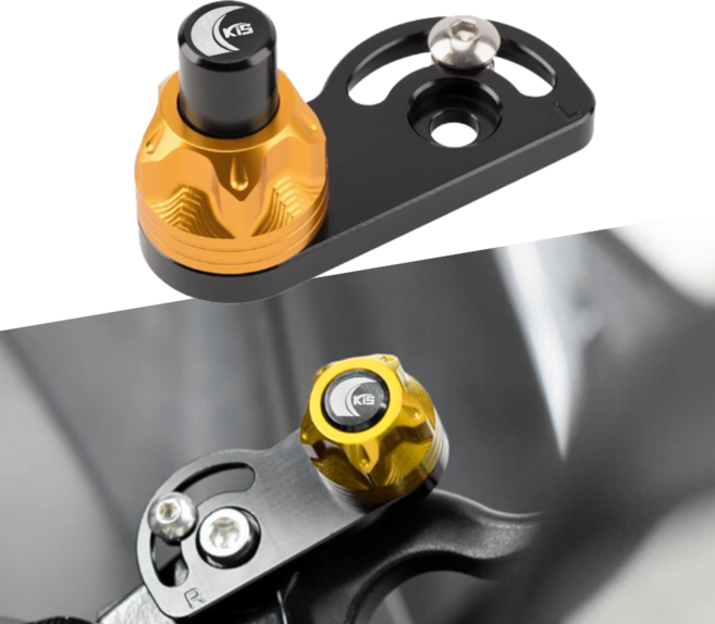 CHEKIS PCX NMAX FORZA SYM 범용 사이드브레이크 파킹 브레이크 왼쪽, 왼쪽 골드, 1개