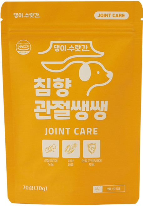 강아지 관절영양제 슬개골탈구 증상 콘드로이친 보스웰리아 댕이수랏간 침향관절쌩쌩, 70정, 뼈/관절강화, 1개