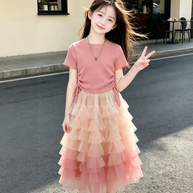 女童夏季生日禮服裙