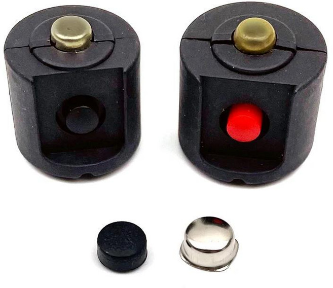 중간 푸시 버튼 스위치 켜기 끄기 측면 클릭 스위치 충전식 LED 손전등 토치 라이트용 금속 캡이 있는 3.5m, 22mm, 1개