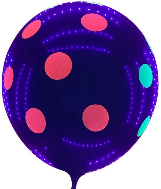 네온 해피 버스데이 배너 블랙 라이트 파티 용품 어둠 속에서 빛나는 생일 반응성 UV 액세서리, 32 10pcs 12inch black